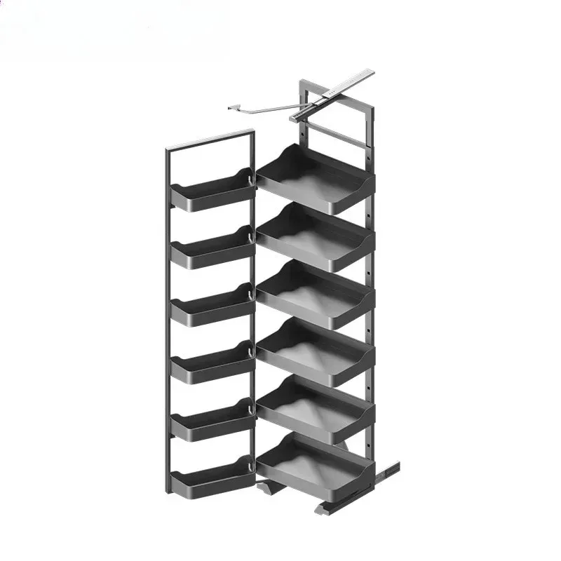 High definition magic corner accessories pantry unit 4 5 6 layers pull out sliding wire handle basket kitchen storage pull out