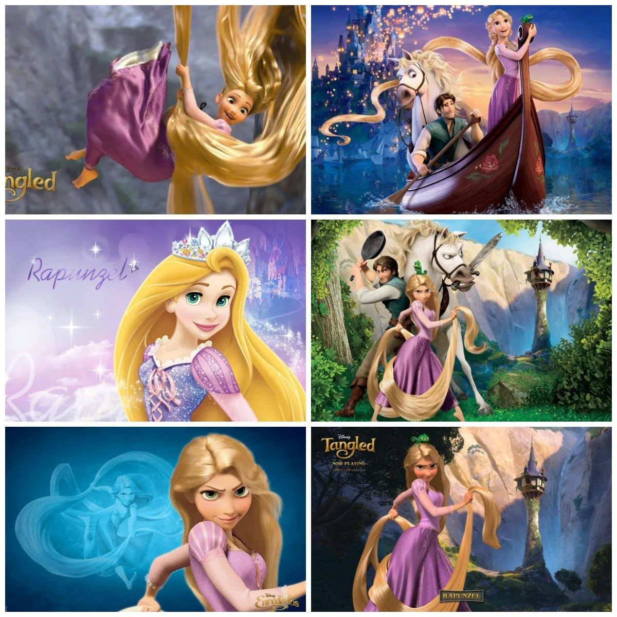 Disney Movie Tangled Princess Rapunzel Diamond Painting Cross Stitch Kits Embroidery Handicraft Full Drill Mosaic Home Decor