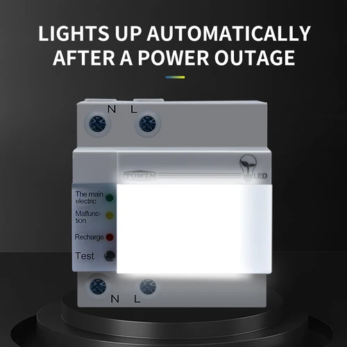 Imagen 2 del producto Enchufe de carril DIN 230V LED luz de emergencia recargable luz de emergencia móvil para el hogar TOMZN