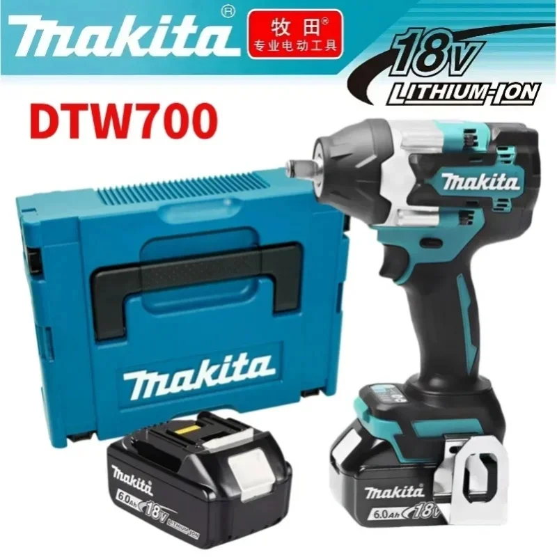 Premium Original Makita DTW700 Akku-Schlagschrauber, 1000 Nm Spitzendrehmoment, bürstenloser Motor, variable Geschwindigkeit, langlebig für die tägliche Autoreparatur.