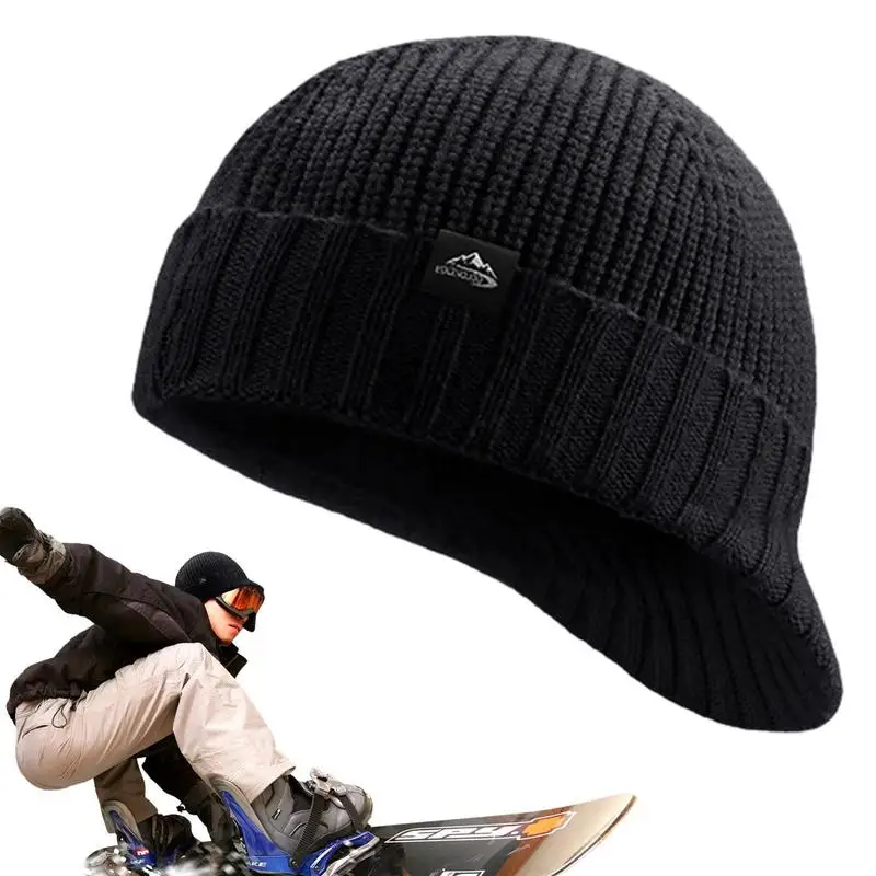 Knit Beanie Winter Beanie Outdoor Warm Hat Comfortable Ear Protection Winter Hat Knit Caps Breathable For Ski Hiking Running