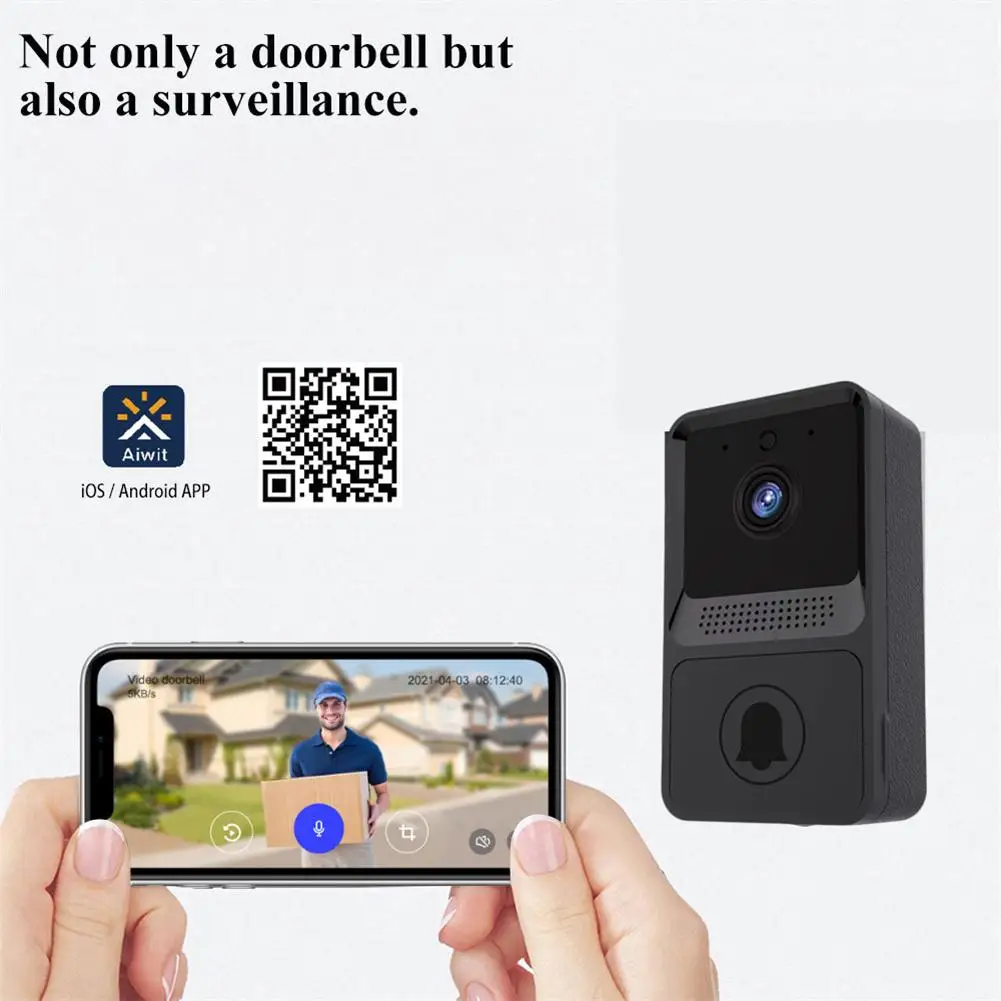 Outdoor Wireless Doorbell Wifi Video Camera Digital Ring Smart Home Security Protection Intercom Night Vision Phone Door Bell