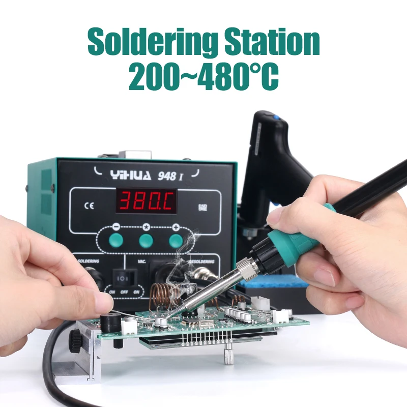 YIHUA 948 I Multi Function Adjustable Soldering Desoldering BGA Rework Soldering Station