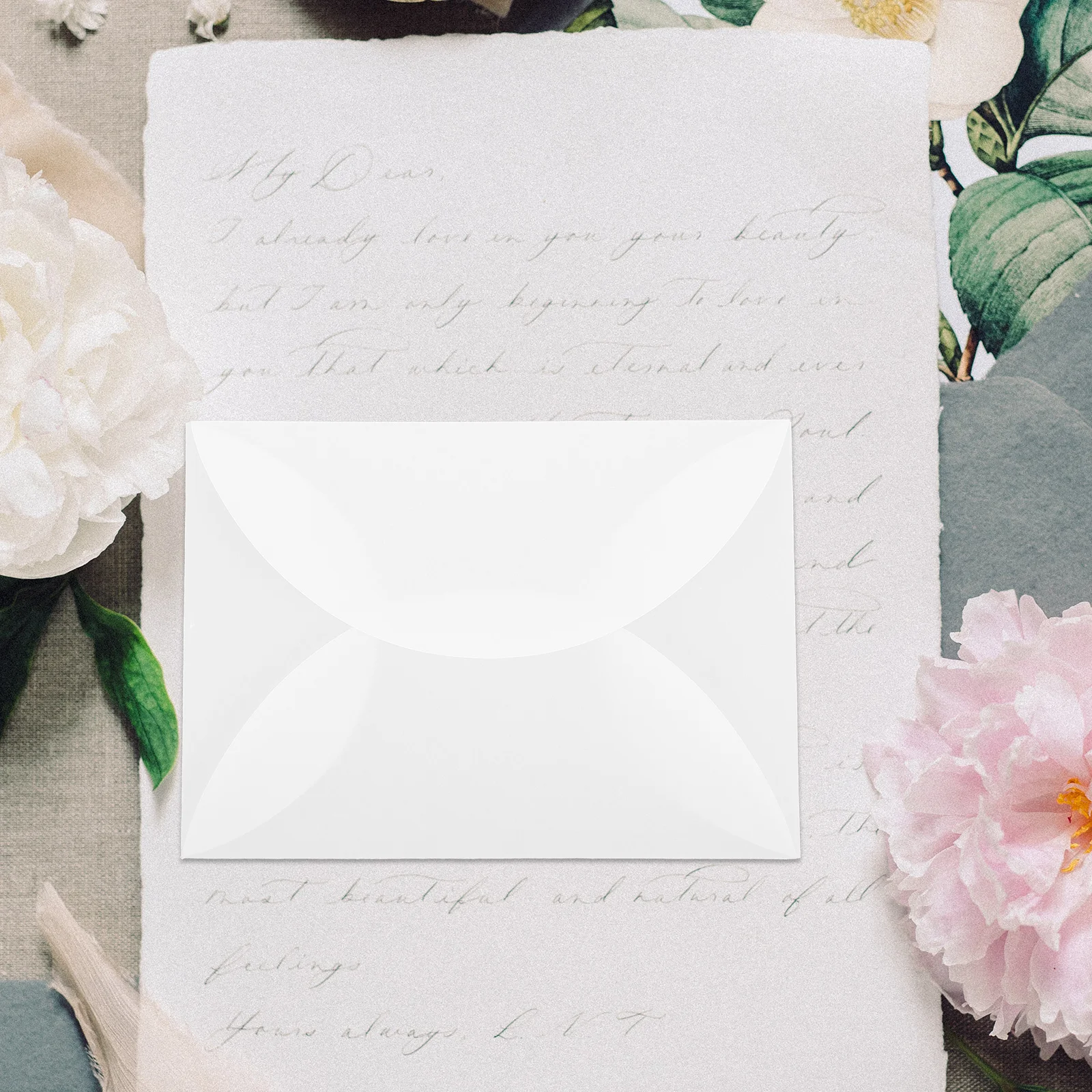 

10Pcs 5x7 Envelopes White Paper Petal Shape Invitation Envelopes for Wedding Cards Birthday Valentines Day Greeting
