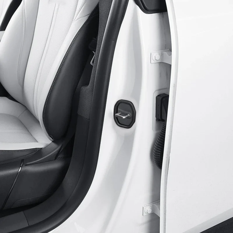 

Silica Gel Black Car Door Lock Cover Trim Sticker Car Accessories For BMW Mini JCW CLUBMAN COOPER S 2017-2023
