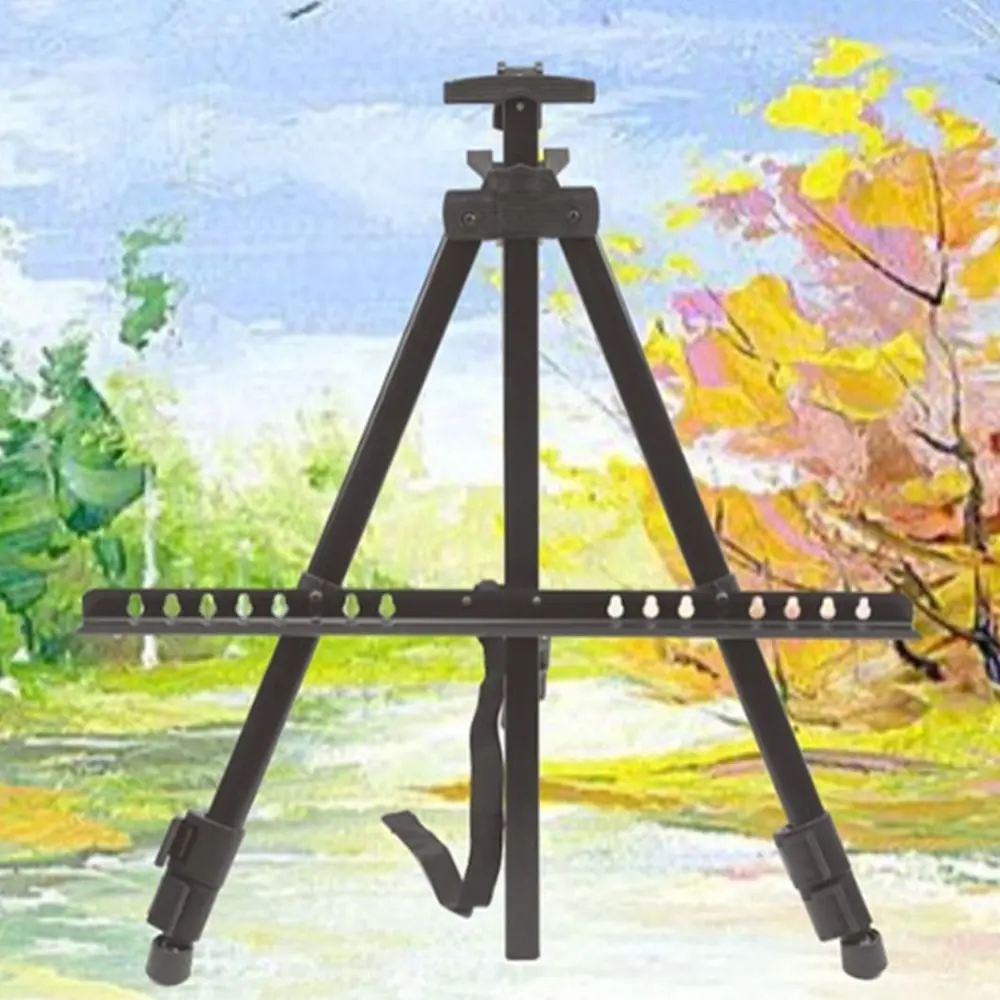 Adjustable Sketching Easel Triangle Aluminum Alloy Display Stand Tool Shelf Installation Free Travel Easel Art Exhibition view 3