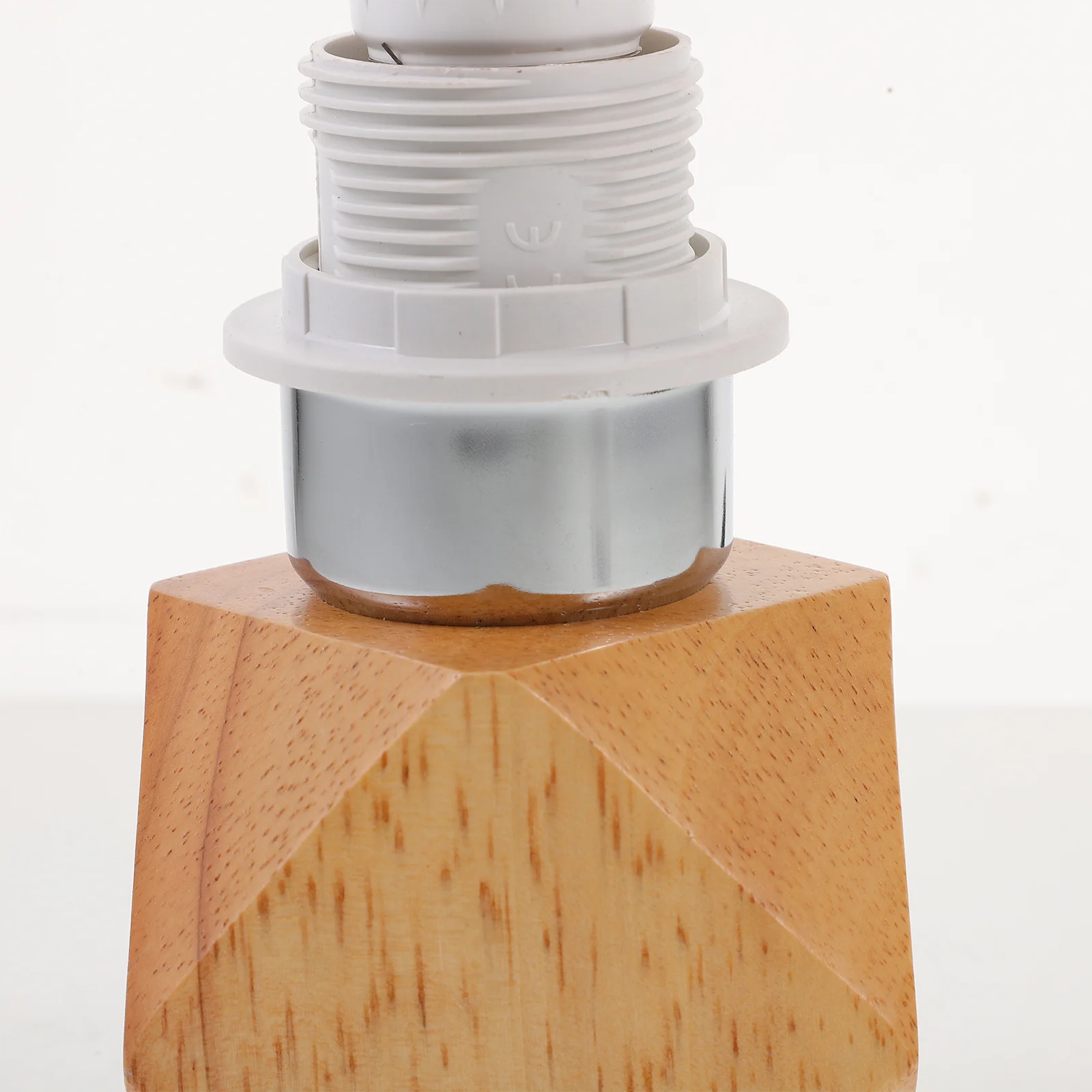 

1Pcs Simple Wooden Light Holder E27 Bulb Base Unique Desk Lamp Fixture Easy Assembly for Restaurant Bedside Decor Use
