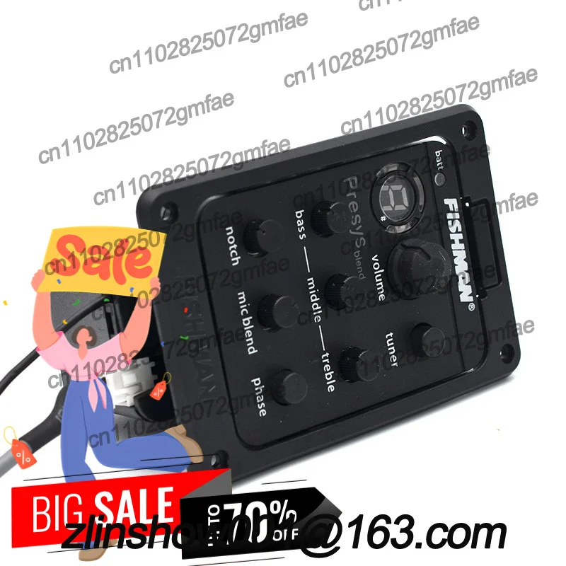 Guitar Pickup EQ Electric Box 301 ISYS Accessories Musical Instrument, Acoustic Folk LCD Tuner