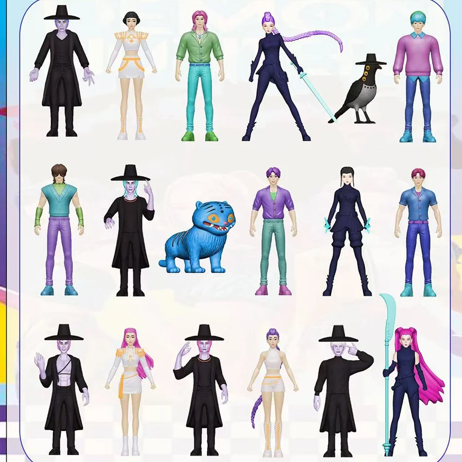1-24 Uds Kpop Demon Hunters caja ciega figura de juguete Derpys Tiger Rumi Mira Zoey Sussy estatuilla muñeca para Fans juguete de cumpleaños de Navidad