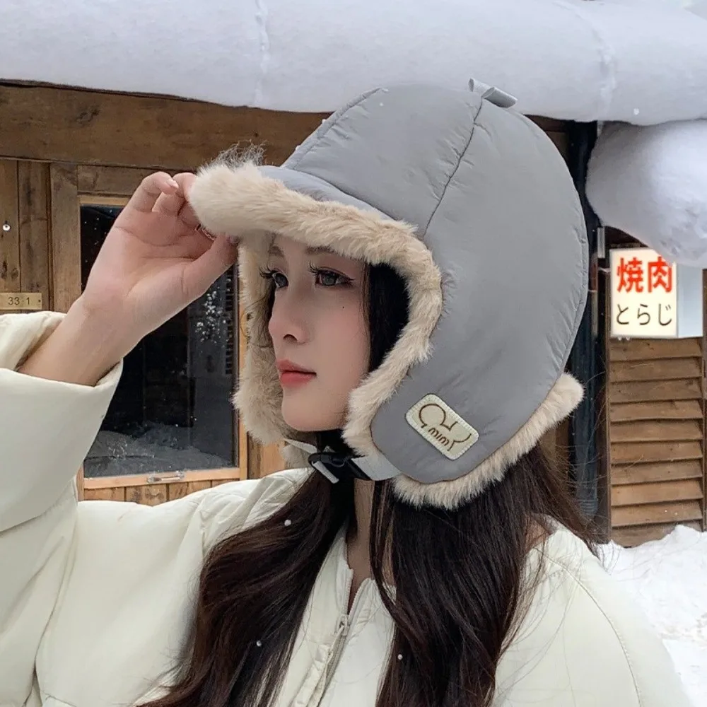 

Новая теплая шапка пилота, ветрозащитная, холодостойкая, шапка Лей Фэн, пуловер, женская кепка