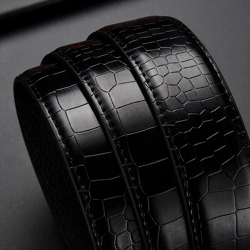 2023 حزام رجالي من الجلد الحقيقي تصميم فريد إبزيم تلقائي جودة عالية حزام رجالي من جلد البقر موضة فاخرة حزام خصر رجالي