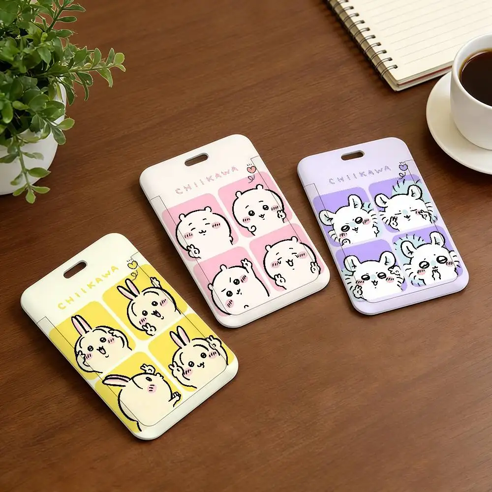 Kawaii C-ChiikawaS Niedlicher, kreativer Kartenhalter für Studenten und Busfahrer, Unisex