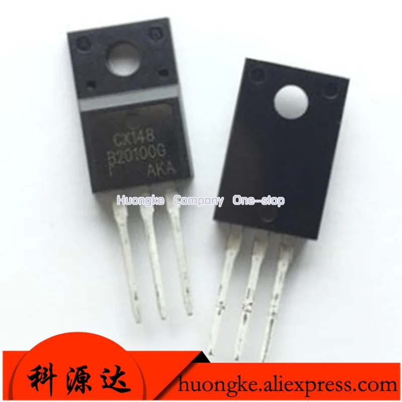 5PCS/LOT MBR20100CT Mark B20100G TO-220 MBRF20100CTG TO220F Diode Schottky 100V 20A TO-220FP