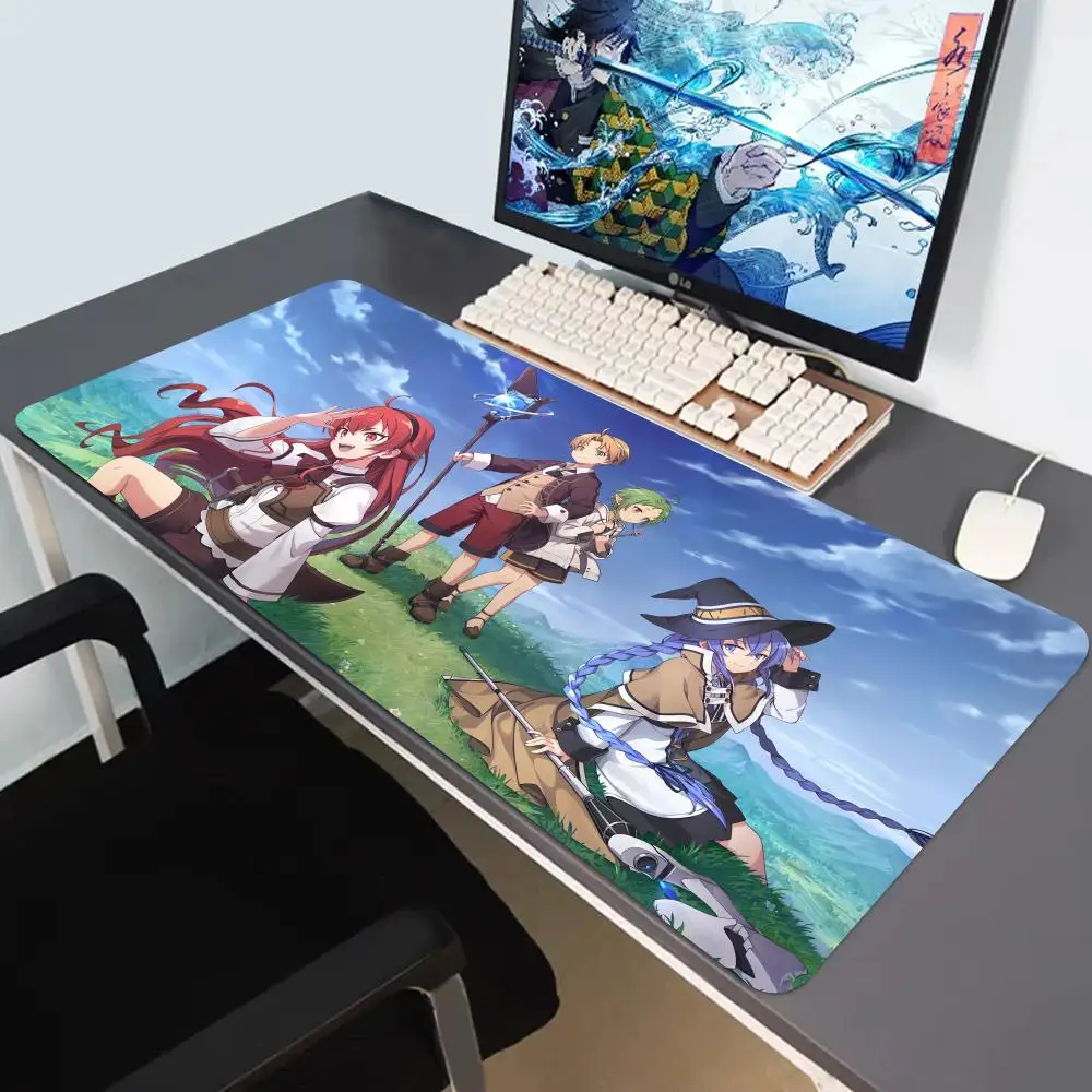 Mushoku Tensei التناسخ العاطلين عن العمل أنيمي ماوس الوسادة كبيرة الألعاب ماوس الوسادة LockEdge سميكة لوحة مفاتيح الكمبيوتر الجدول حصيرة مكتبية