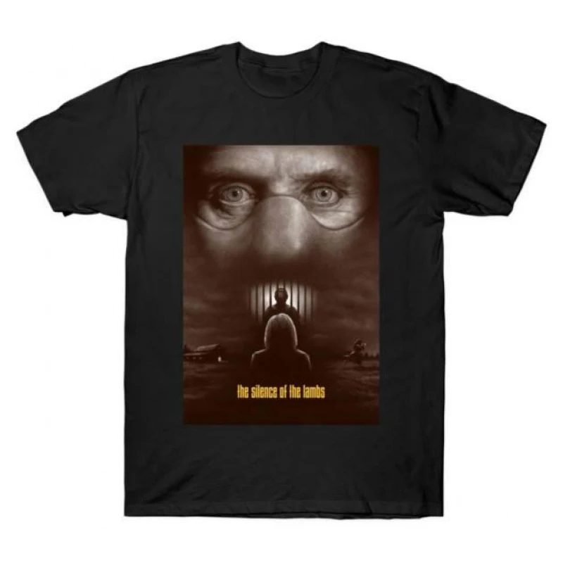 0426 Silence of the lambs Horror movie Hannibal Gift t shirt Dr Lecter Scary Cannibal Graphic Clothes All size Tee S-6XL