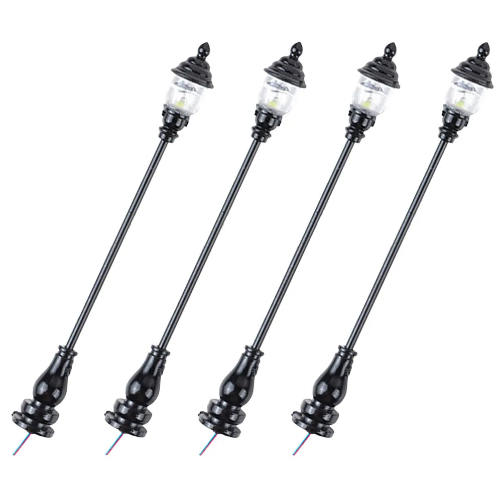 

4Pcs Sand Table Mini Streetlamp Premium Yard Lamps Decorative Mini Garden Lamp for Micro Landscape DIY House Decor