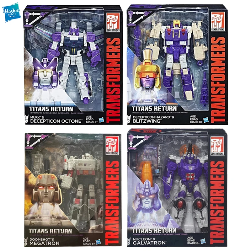 

[In-Stock] Hasbro Transformers Titans Return Megatron, Blitzwing, Galvatron, and Octone Voyager Class Action Figure Model Toys