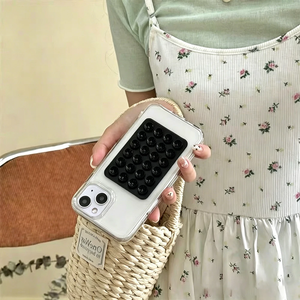 

Silicone Suction Cup Grip Stand for Mobile Phone Selfie and Video Suction Cup Non-slip Hands-free Design Wall Mount Bracket