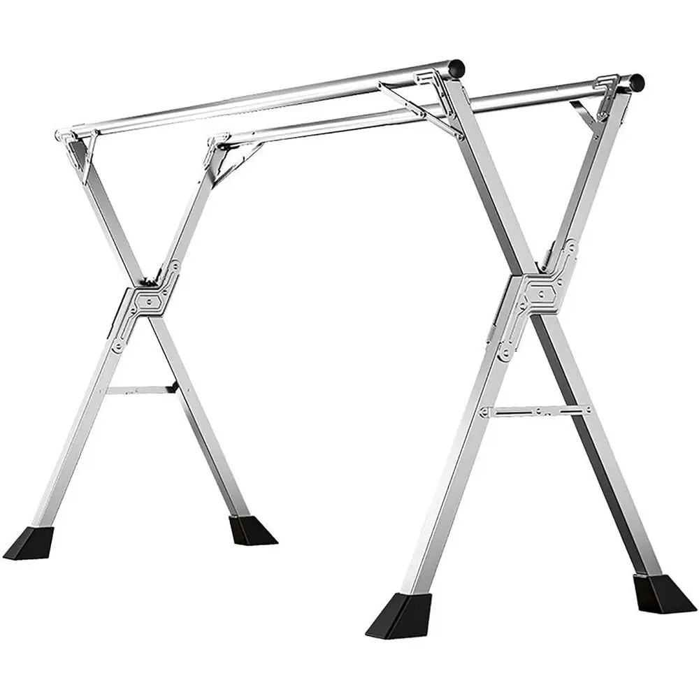 

Stainless Steel Large Capacity Portable Drying Rack for Clothes, Blankets, and Quilts - Heavy Duty, Easy to Move, 94.4in