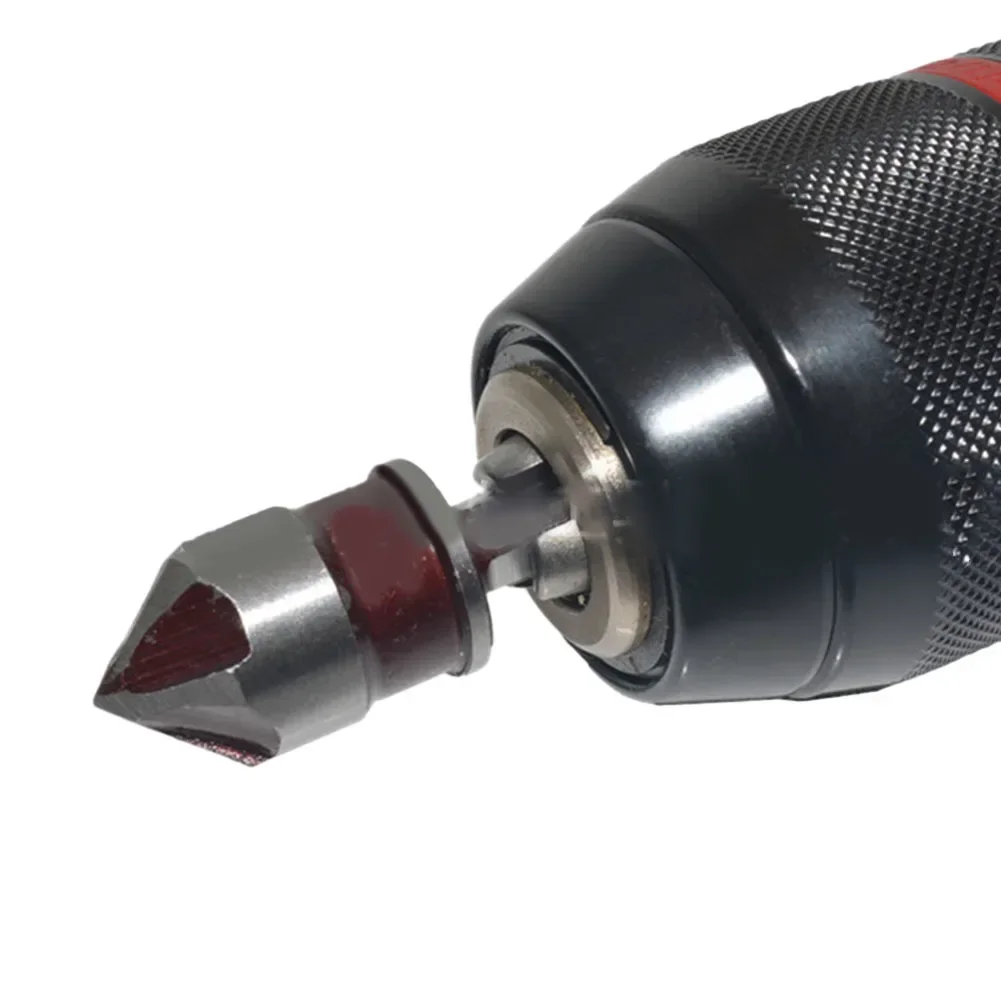 

5pcs Hex Shank 5 Flute Metal M35 Cobalt Countersink Drill Bit Set 82 Degree Countersunk Bit With Holder Mill Cutter Chamfering