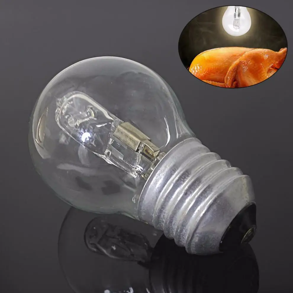 40W Oven Light Bulb Halogen Lamp High Temperature Steamer Light Bulb Commercial Oven Warming Cabinet E14 P45 Screw Light