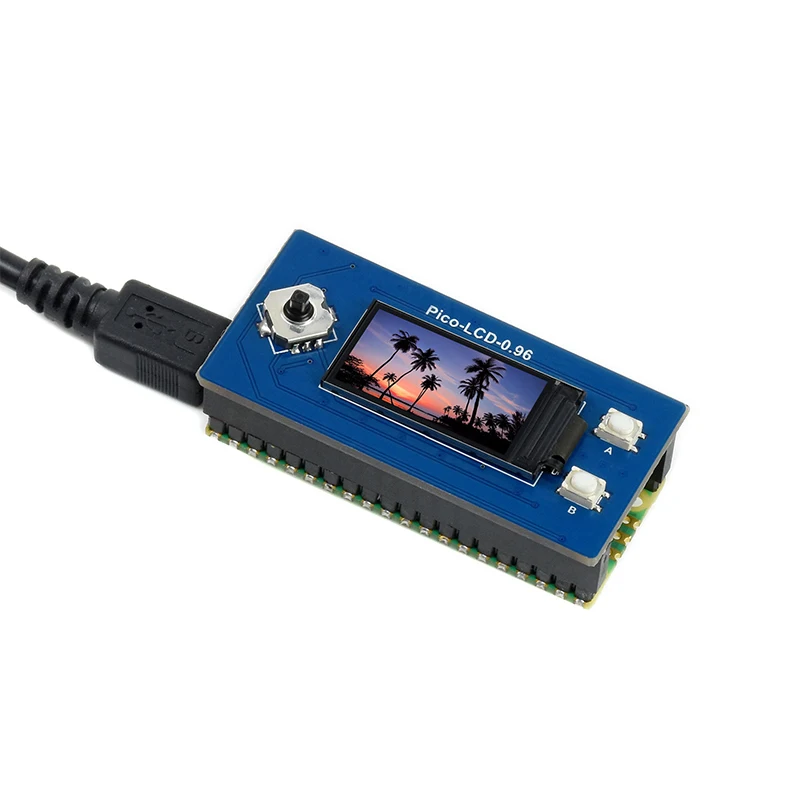 Himbeer Pi Pico 0,96 Zoll LCD-Display-Modul 160x80 65k Farben Spi-Schnitts telle mit Himbeer Pi Pico C/C Mikro python Demo