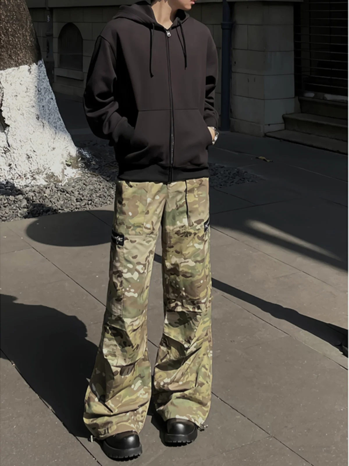 

Мужские камуфляжные рабочие брюки весна-осень в американском стиле, винтажные, свободного кроя, повседневные брюки