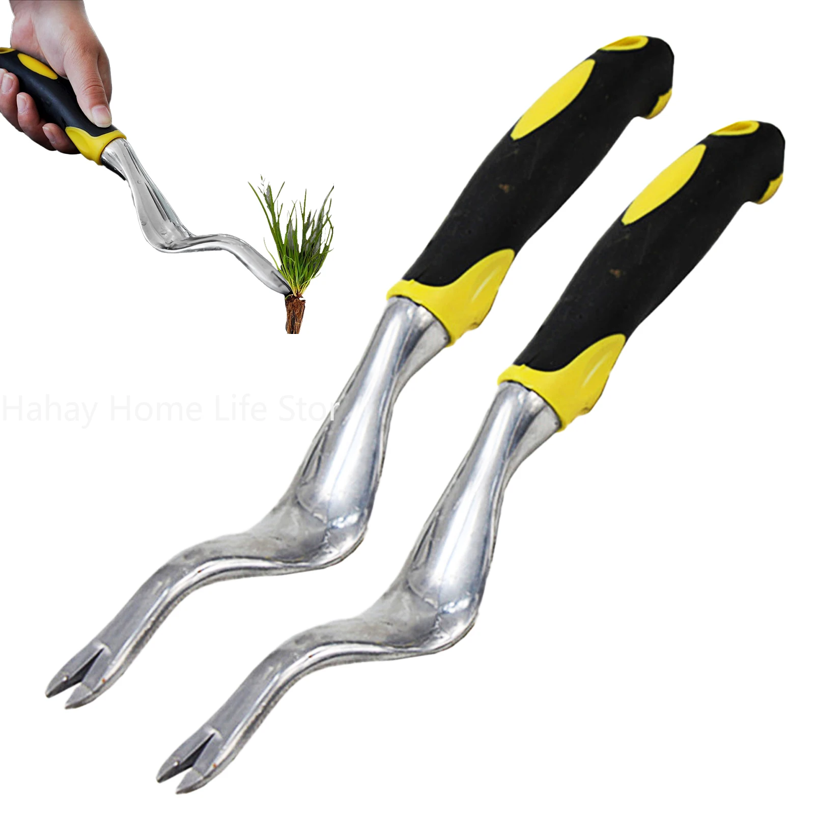 2pcs Lawn Heavy Duty Hand Weeder Weed Puller Garden Weeding Weed Remover Manual Weeder Root Tool