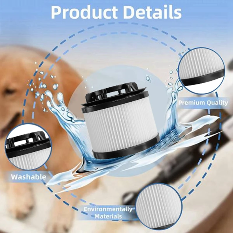 A03F 6PCS Vacuum Cleaner Filter Screen and Filter Cotton Kit for LEVOIT LVAC-200, Replacement Parts, HEPA Filter Accessories
