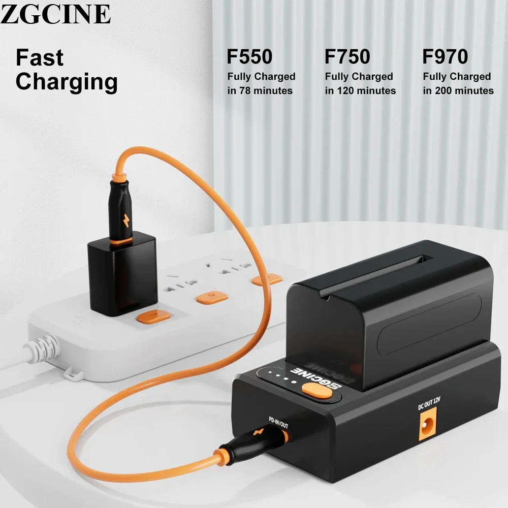 

ZGCINE NPF-02 для Sony NP-F550 F750 F950 зарядное устройство для аккумулятора многофункциональная PD Быстрая зарядка DC Двойной источник питания для телефона ноутбука