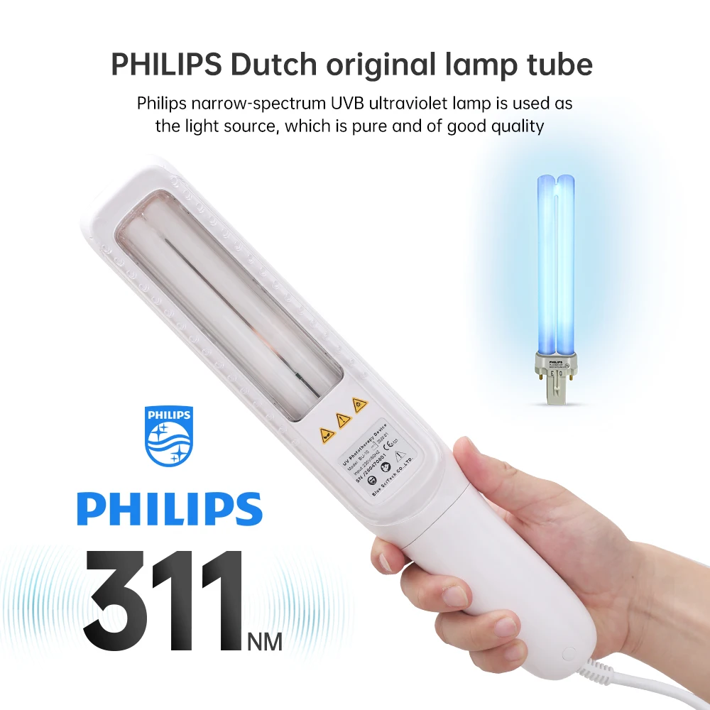 YOUWEMED – lampe ultraviolette à bande étroite, 311nm, Instrument de photothérapie uv, lampe UVB pour la thérapie Vitiligo, avirus, traitement cutané