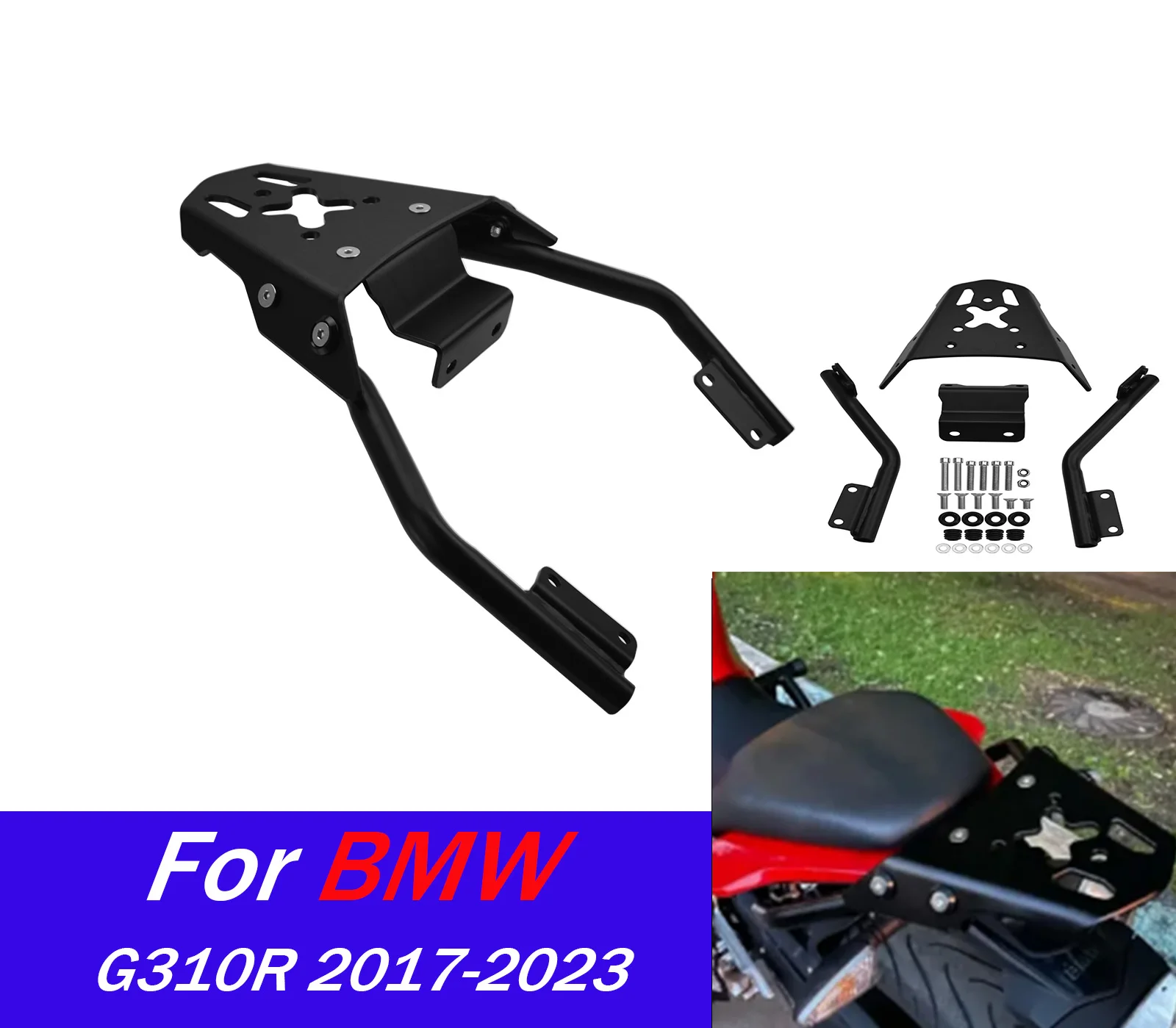 

Motorcycler Luggage Rack For BMW G 310R 2017-2024 2023 2022 2021 G310 R Motorcycler Carrier Tail Storage Support Shelf Parts