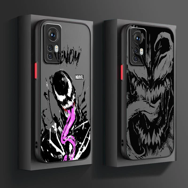 Marvel Venom Anime Cool Frosted Translucent For Xiaomi Mi 13 12 12T 11T 11 11i 10T 10 9T Pro Lite Ultra 5G TPU Phone Case