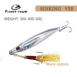 2023 Sea fishing Metal Jig 30g 40g 60g Fishing Lure Weights Bass Fishing Bait Tackle Trout Jigging Lure Jigs Saltwater Lures