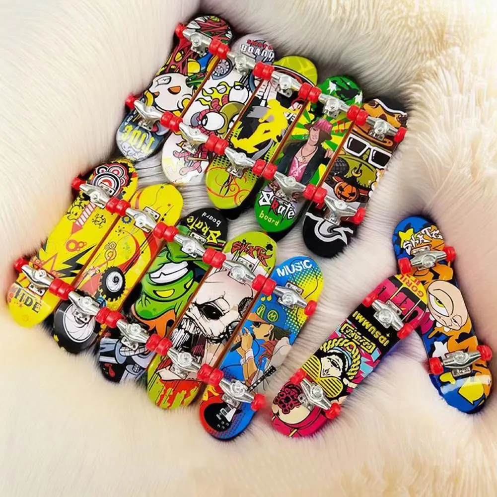 Mini Professional Skate Board Toys Finger Skateboard Fingerboards Stress Relief Finger Skater Desktop Toy Gift for Adults Kids