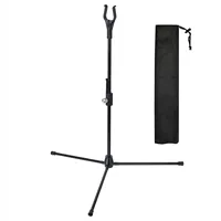 For Compound Bow Archers Bow Rack 18.9” Adjuster Bow Stand Plastic Head Portable Aluminum Connector For Recurve