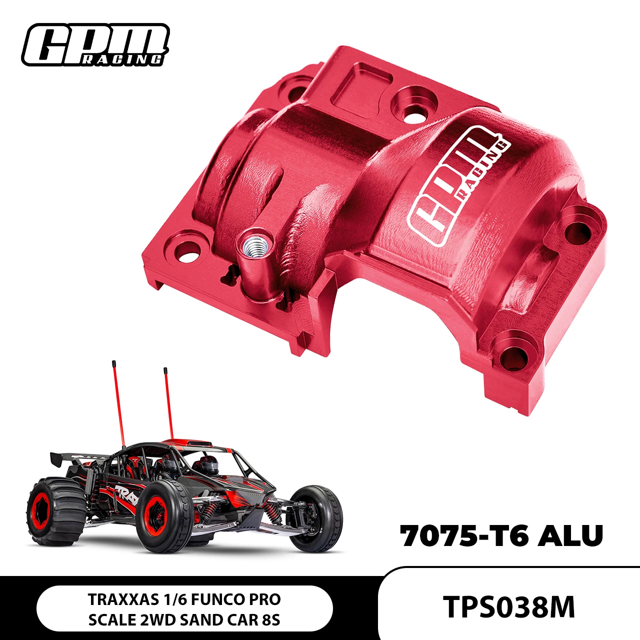 

GPM 7075-T6 КРЫШКИ ПЕРЕДАЧИ СПЛАВ для TRAXXAS 1/6 FUNCO PRO 8S-109076-4