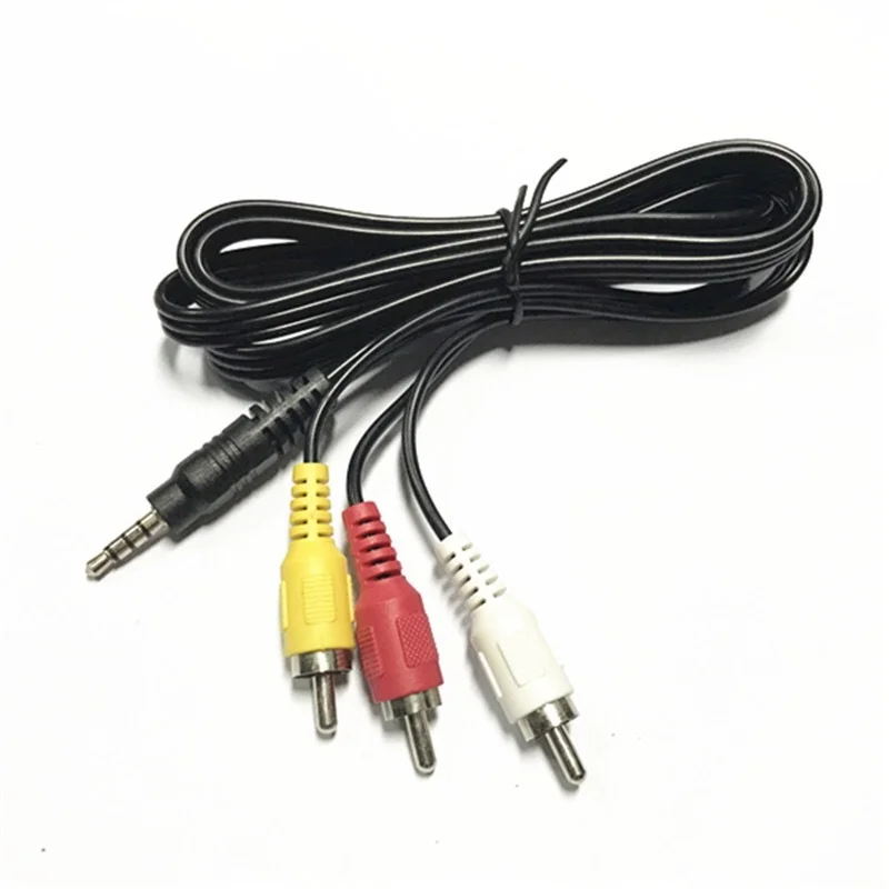 

3.5mm Male To 3 Lotus Audio and Video 1 Minute 3 AV Cable TV Output One Minute Three RCA Yellow White Red Three Colors