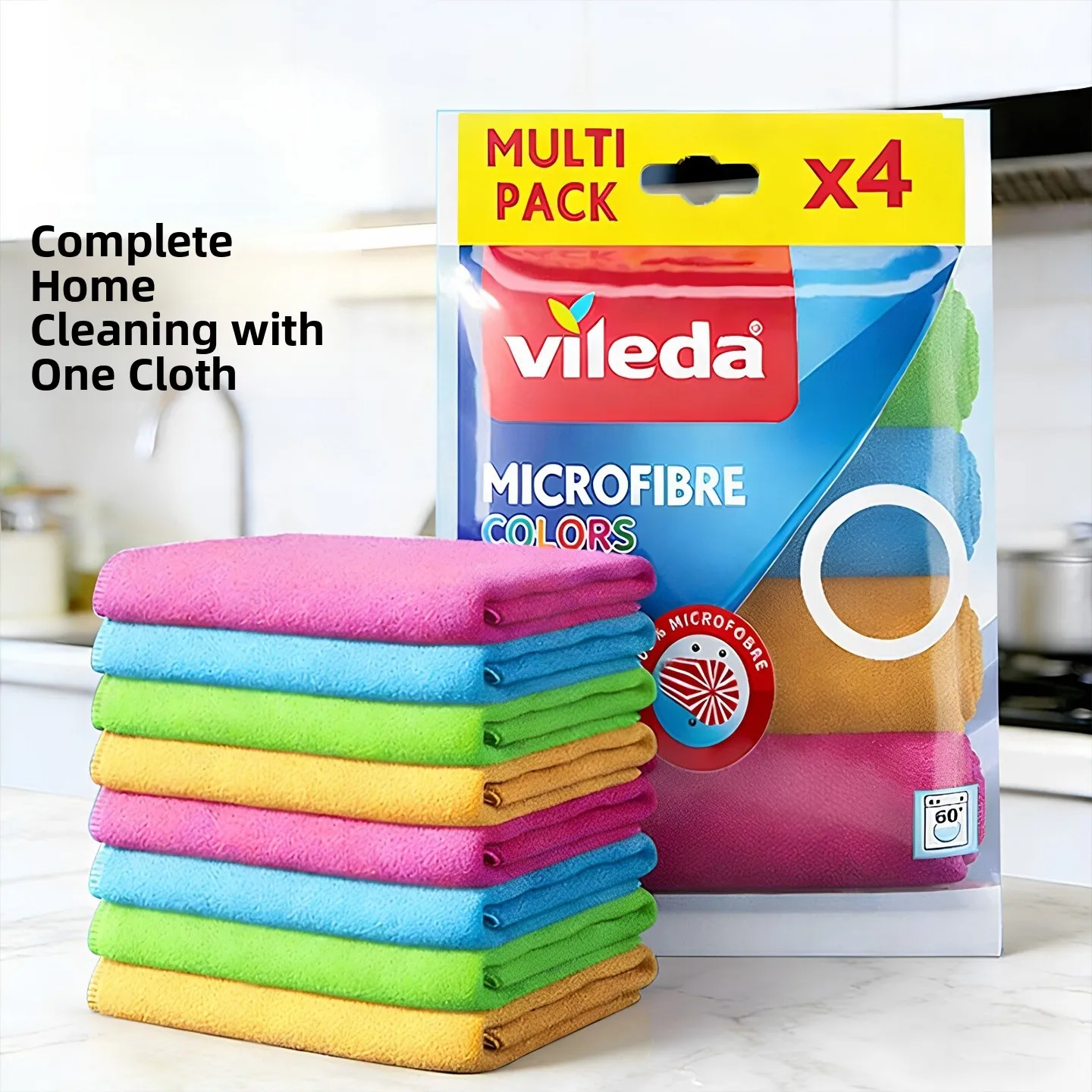 Vileda Ultrine Fiber Cloth Kitchen Diwaing Cloth Non-Edding…