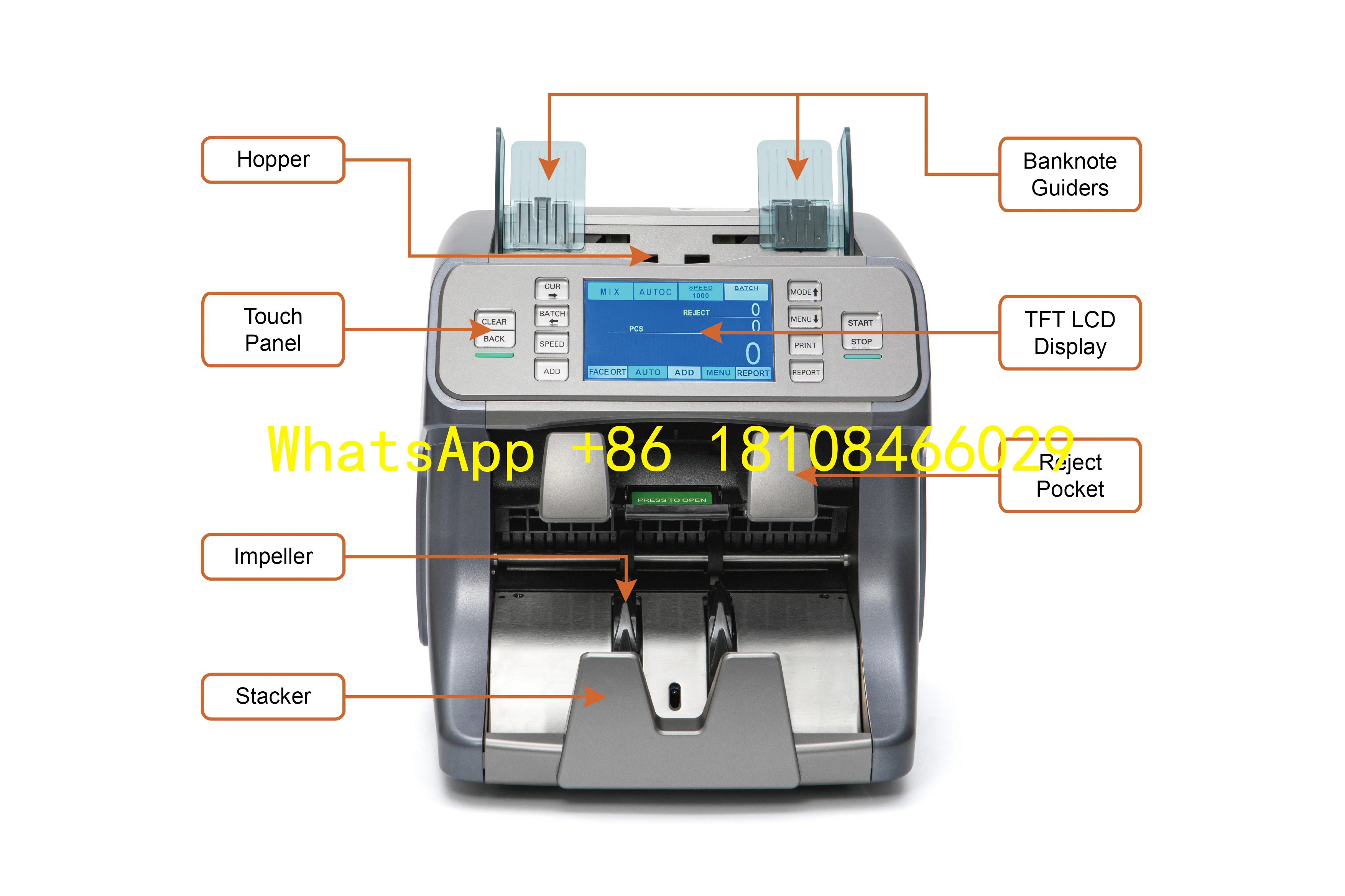 

Currency Value Counter DUAL CIS Bill Counter Money Counter Cash Counting Machine Tri Sonic HT-9100 Euro Multi