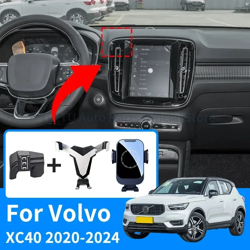 Phone Holder For Volvo XC40 2020 2021 2022 2023 2024 Air Vent Mount Mobile Support GPS Stand Bracket Car Accessories