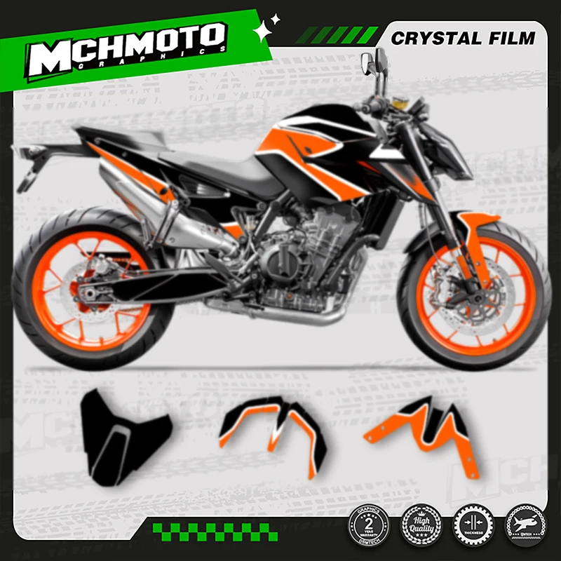 

MCHMFG Custom Team Motorcycle Graphics Decals Stickers Kits Number Name Custom For KTM Duke 2018 2019 2020 2021 790 890