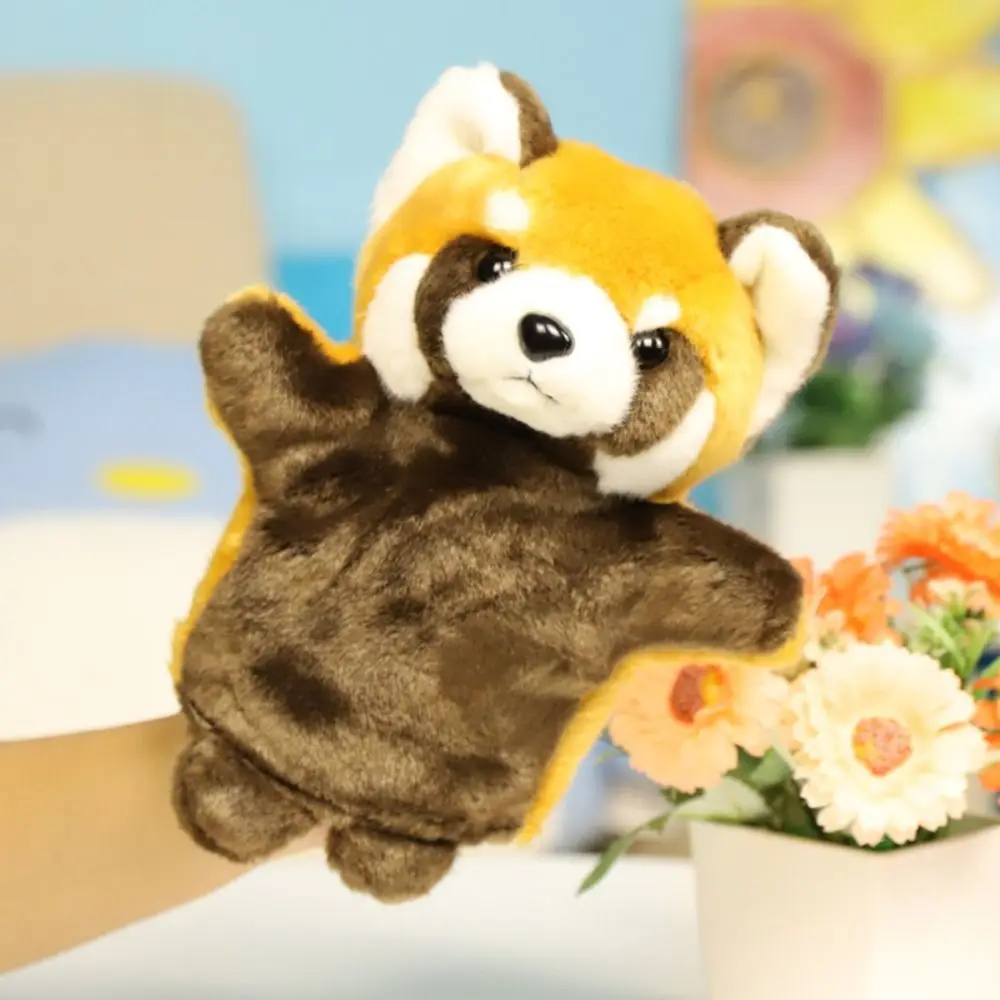 Fun Plush Stuffed Animal Hand Puppet Plushie Kawaii Penguin Puppet Toy Cute Panda Red Panda Hand Puppet Kids