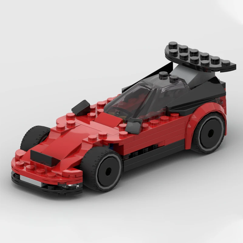 

89 шт. MOC раллийный клин гоночный автомобиль высокоскоростная спортивная модульная модель креативные строительные блоки DIY сборка детский подарок