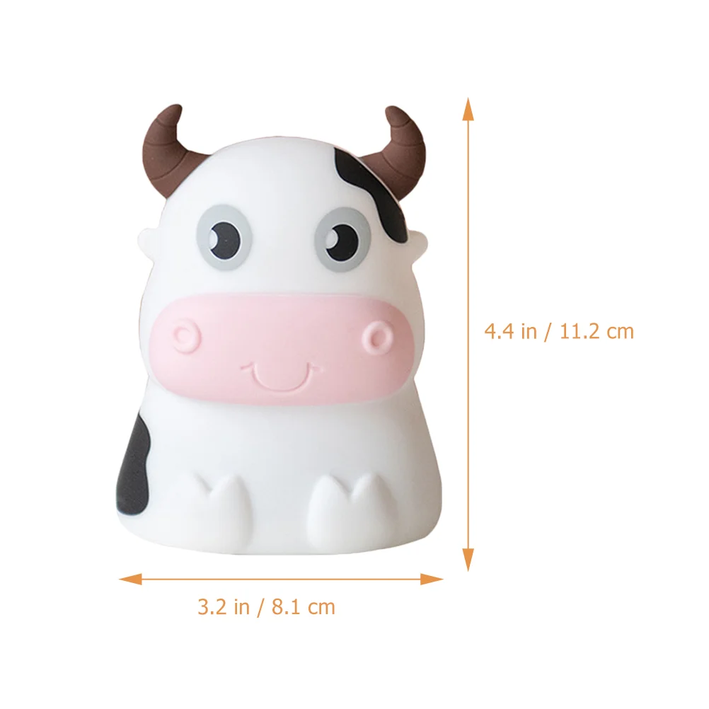 Sensor Lamp Night Lights for Kids Cow Table Cute Lamps Silica Gel Cartoon