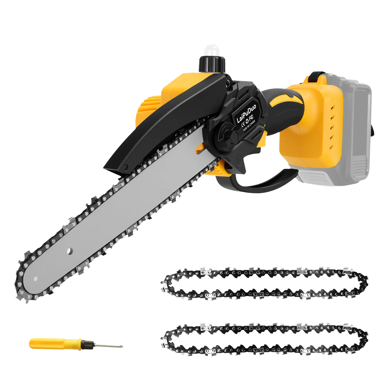 8 Inch Mini Electric Chainsaw Brushless Handheld Power Chain Saw for Tree Trimming Wood Cutting Fit for Dewalt 20V Battery
