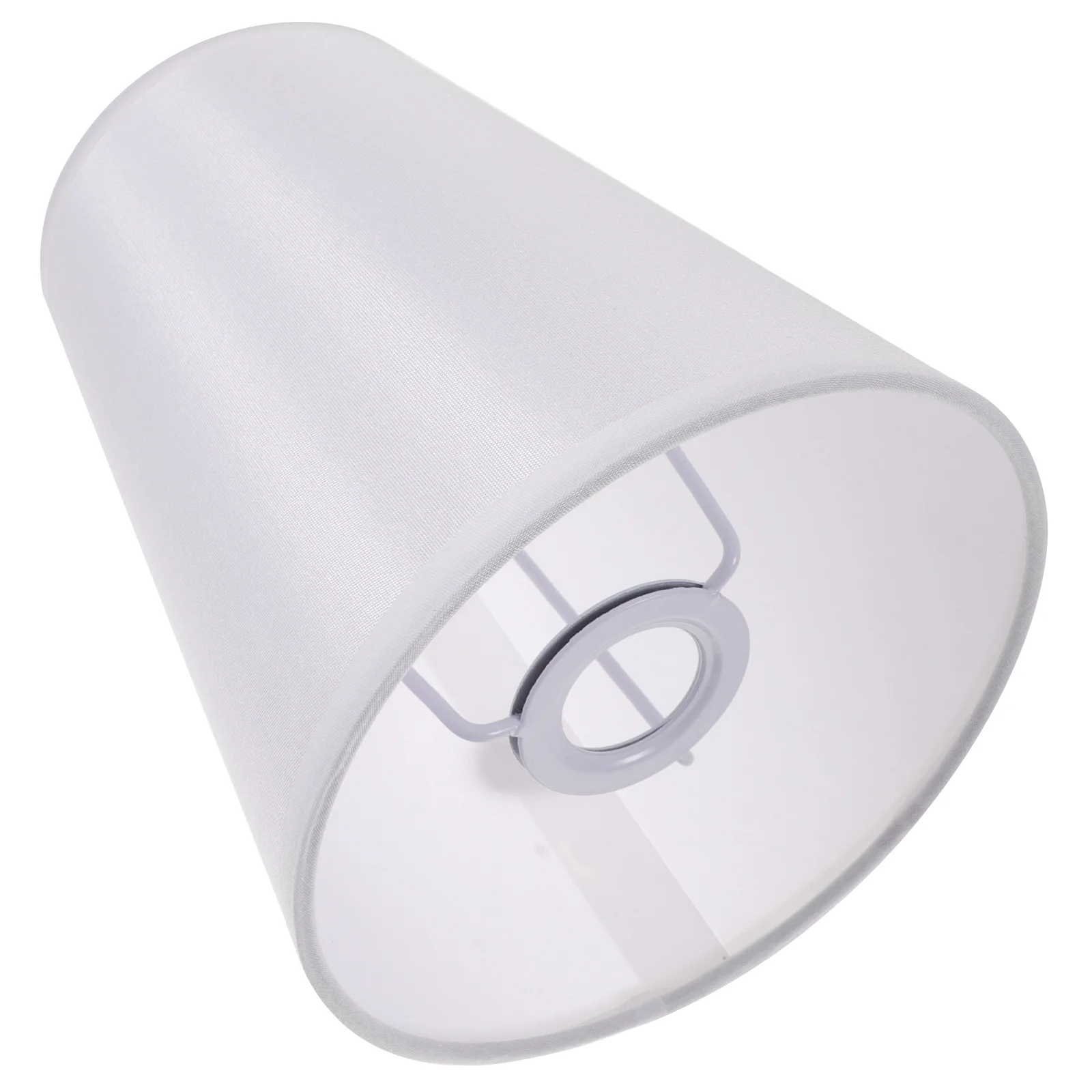 

Semi-circular Lampshade E14 Socket Beige PVC Desk Cover Bedroom Living Room Hotel Practical Replacement Shades