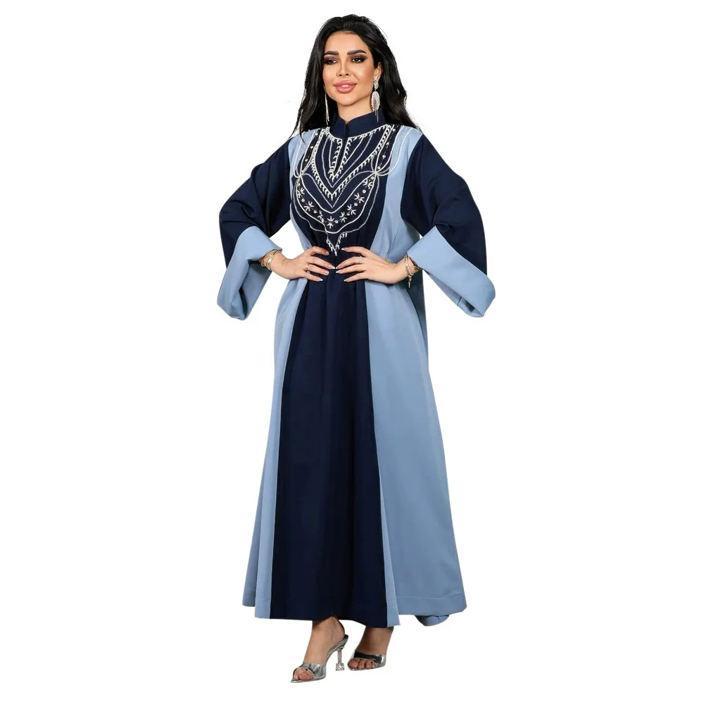 Eid Muslim Dresses for Women Party Kaftan Abaya Jalabiya Diamonds Morocco Saudi Arab Long Robe Dubai Abayas Islam Vestidos
