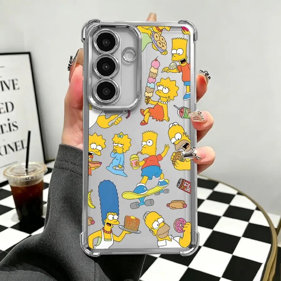 Case for Samsung Galaxy S26 S20 FE S22 Ultra S23 S21 Plus S25 Edge S24 Phone Cover S-simpsons Cartoon - view 3