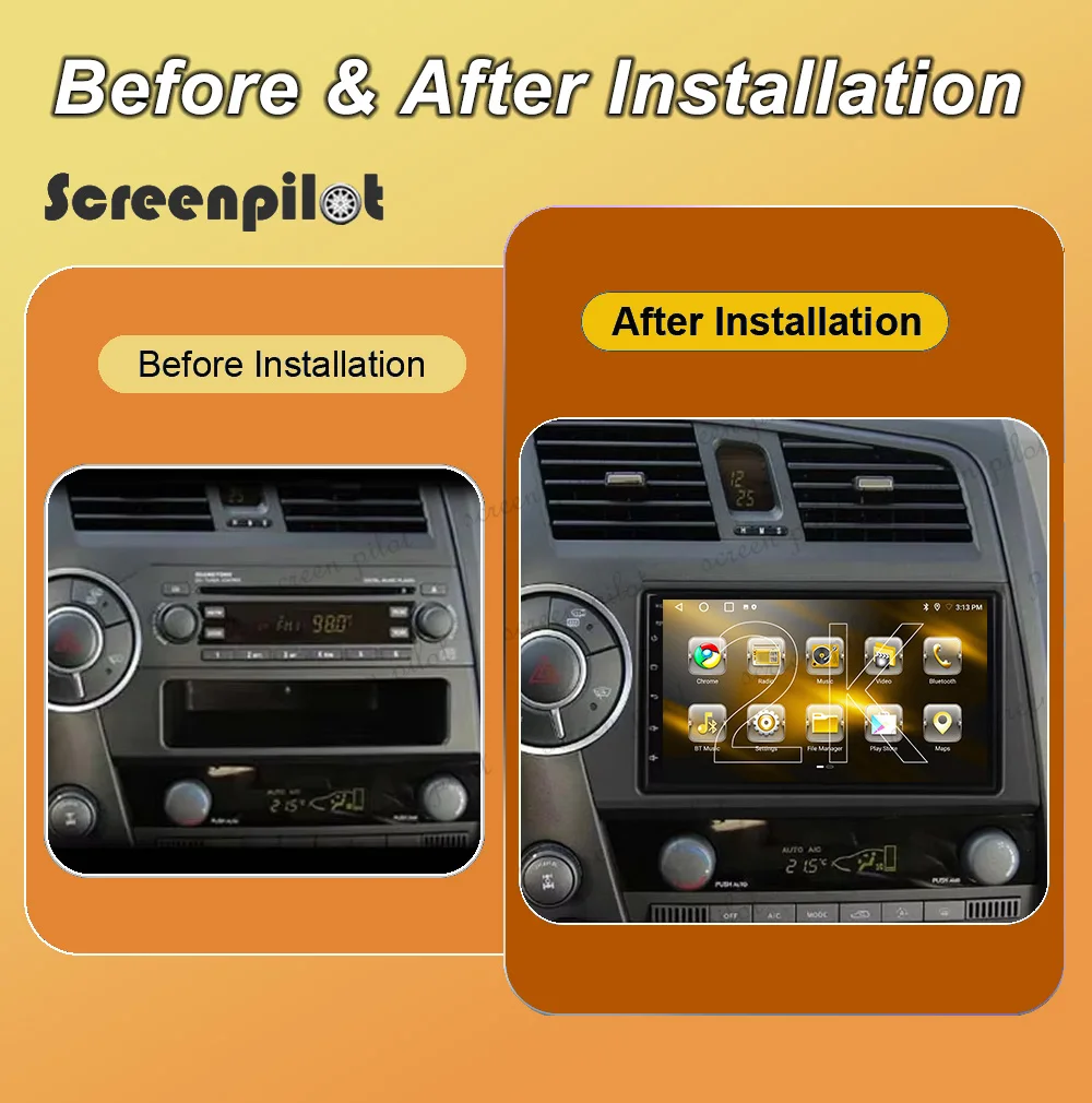 7 inch Android 16 Car Radio For SsangYong Kyron Actyon 2005 2006-2013  2K QLED Multimedia Video Player Navigation GPS NO 2DIN 5G
